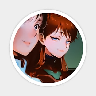 Smug Asuka Evangelion Meme Magnet